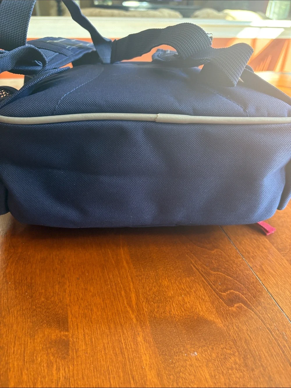 Pottery Barn Kids Navy and Red Backpack with Monogram